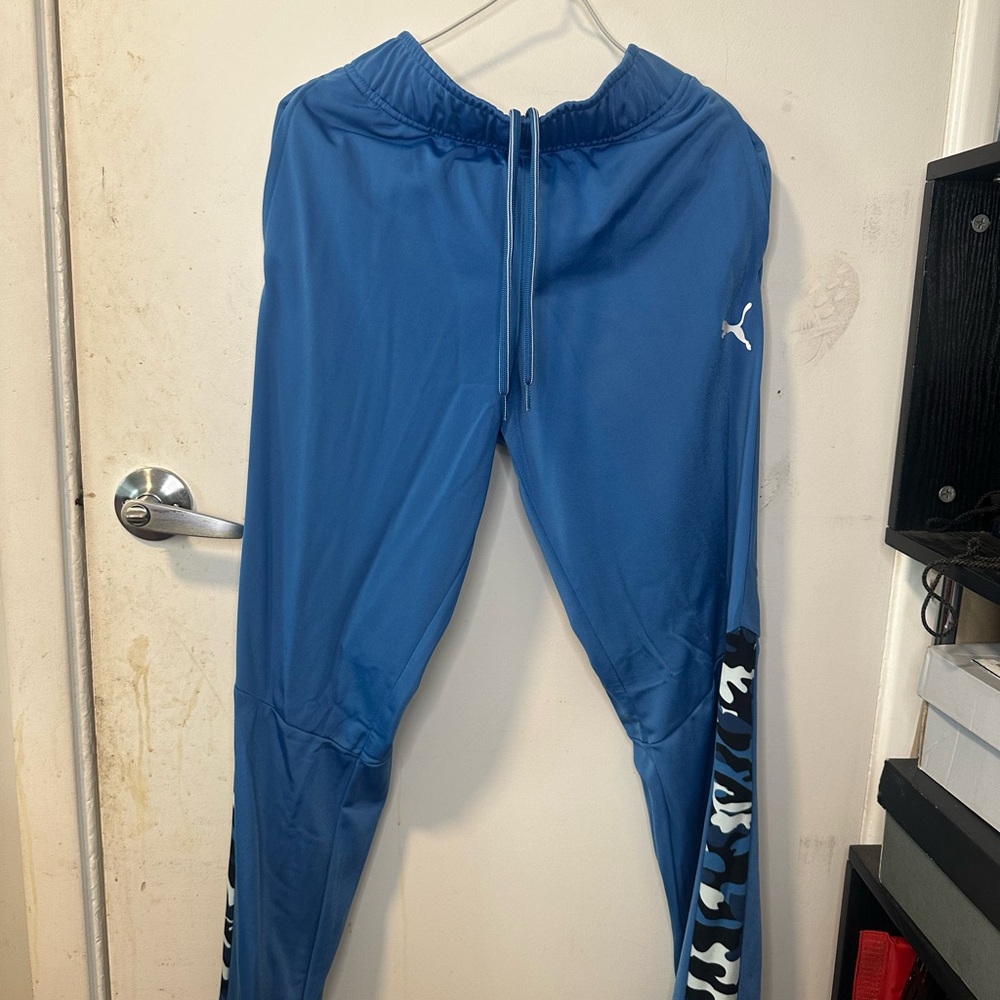 Puma Kids Camo Accent Blue Joggers